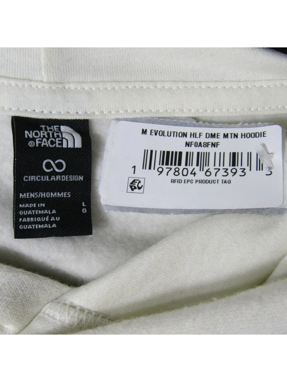 NWT The North Face Evolution Half Dome Mountain Hoodie Men's L White